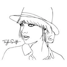 Taylor Swift - Free printable coloring pages