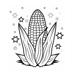 Corn - Free printable coloring pages