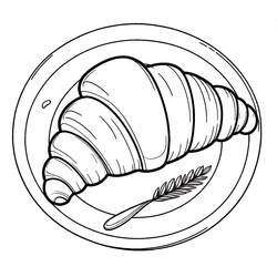 Croissant - Free printable coloring pages