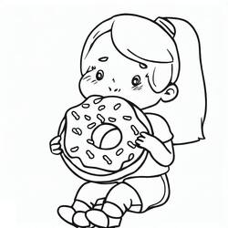 Donut - Free printable coloring pages