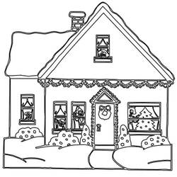 Gingerbread House - Free printable coloring pages