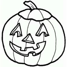 Pumpkin Jack-o'-lantern face coloring page