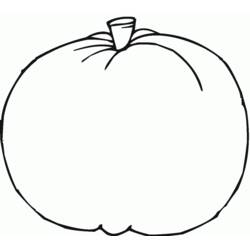 Round pumpkin with faint skin lines coloring page