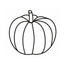 Pumpkin with simple ribbed shape coloring page