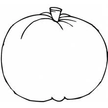 Pumpkin with a simple round shape coloring page