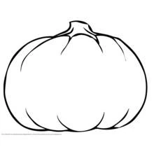 Pumpkin with a simple rounded shape coloring page