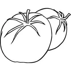 Tomato pair side by side coloring page