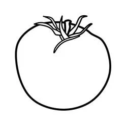 Tomato with curly stem coloring page