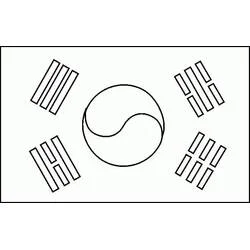 Flag of South Korea coloring page
