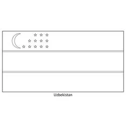 Flag of Uzbekistan coloring page