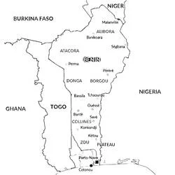 Benin - Free printable coloring pages