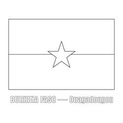 Flag of Burkina Faso coloring page