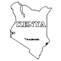 Kenya - Free printable coloring pages