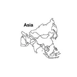 Map of Asia - Free printable coloring pages