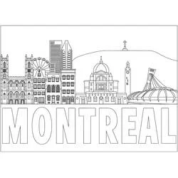 Montreal - Free printable coloring pages