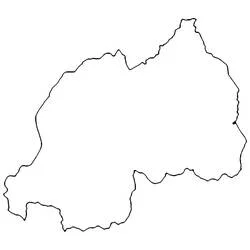 Map of Rwanda coloring page
