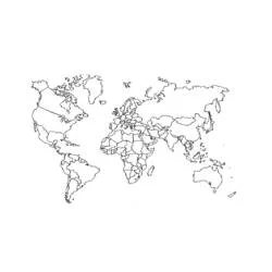 World Map - Free printable coloring pages