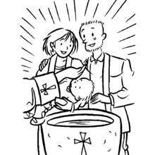 Baptism - Free printable coloring pages