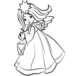 Christmas Angel - Free printable coloring pages