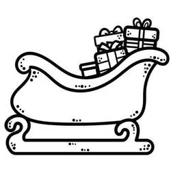Christmas Sleigh - Free printable coloring pages