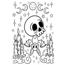 Halloween Bat - Free printable coloring pages