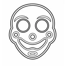 Halloween Mask with a friendly smiling face coloring page