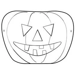 Halloween Mask with pumpkin face coloring page