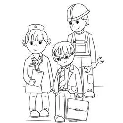 Labour Day - Free printable coloring pages