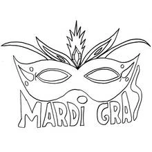 Mardi Gras - Free printable coloring pages