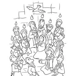 Pentecost - Free printable coloring pages