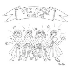 Victory Day, May 8, 1945 - Free printable coloring pages