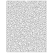 Complex geometric labyrinth coloring page