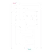 Simple rectangular maze coloring page