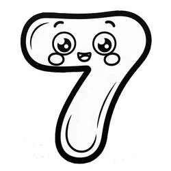 Number 7 - Free printable coloring pages