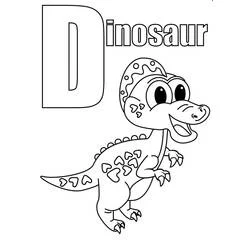 Letter D - Free printable coloring pages