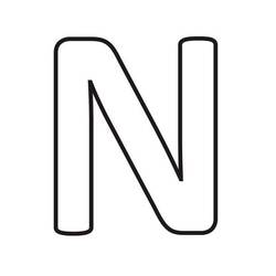 Letter N - Free printable coloring pages