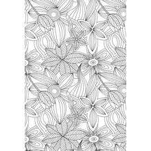 Mandala of intertwined leaves and flowers coloring page