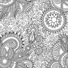 Mandala with paisley pattern coloring page