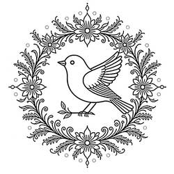 Bird Mandala coloring page #221968 to print and color