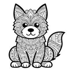 Dog Mandalas - Free printable coloring pages