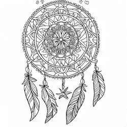 Dreamcatcher Mandalas - Free printable coloring pages
