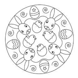 Easter Mandalas - Free printable coloring pages