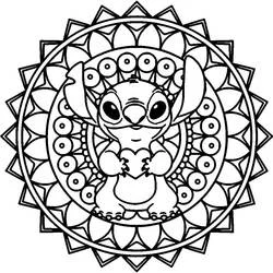 Stitch Mandalas - Free printable coloring pages