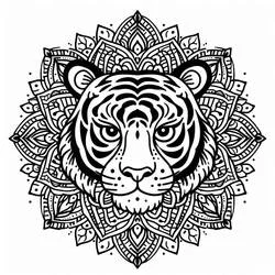 Tiger Mandalas coloring page #221055 to print and color