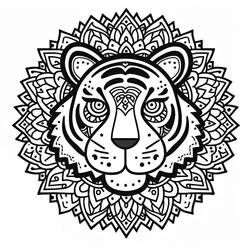 Tiger Mandalas coloring page #221056 to print and color