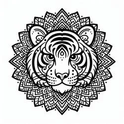 Tiger Mandalas coloring page #221058 to print and color