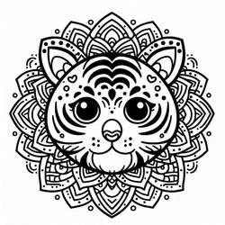 Tiger Mandalas coloring page #221059 to print and color
