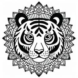 Tiger Mandalas coloring page #221060 to print and color