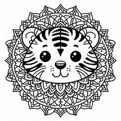 Tiger Mandalas coloring page #221064 to print and color