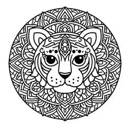 Tiger Mandalas - Free printable coloring pages